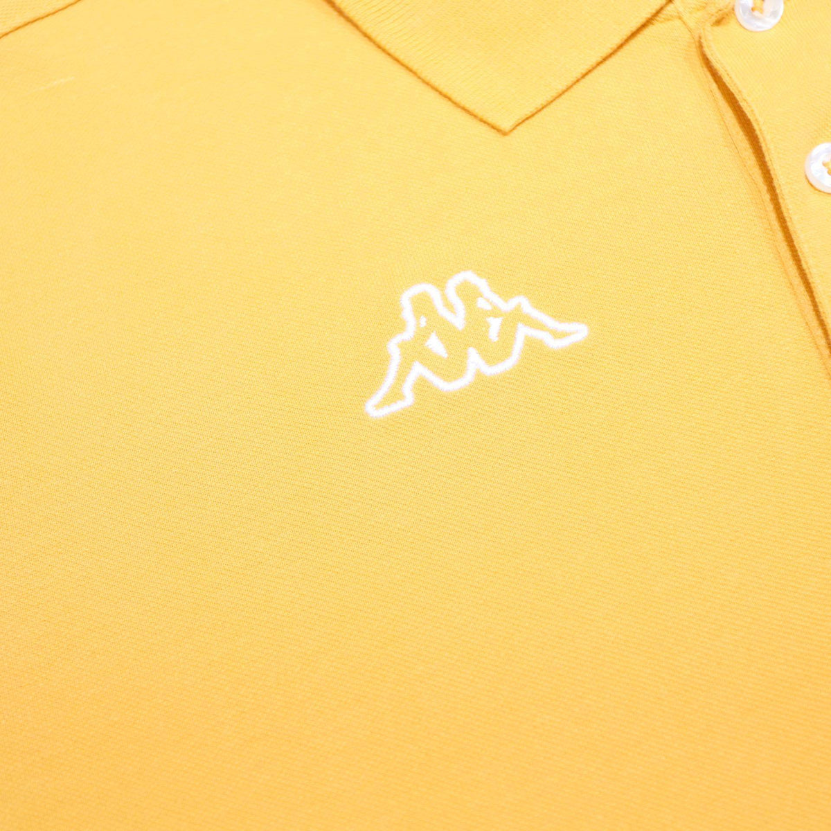 KAPPA Mens Yellow Polo Shirt XL Cotton Blend Short Sleeve Basic Casual