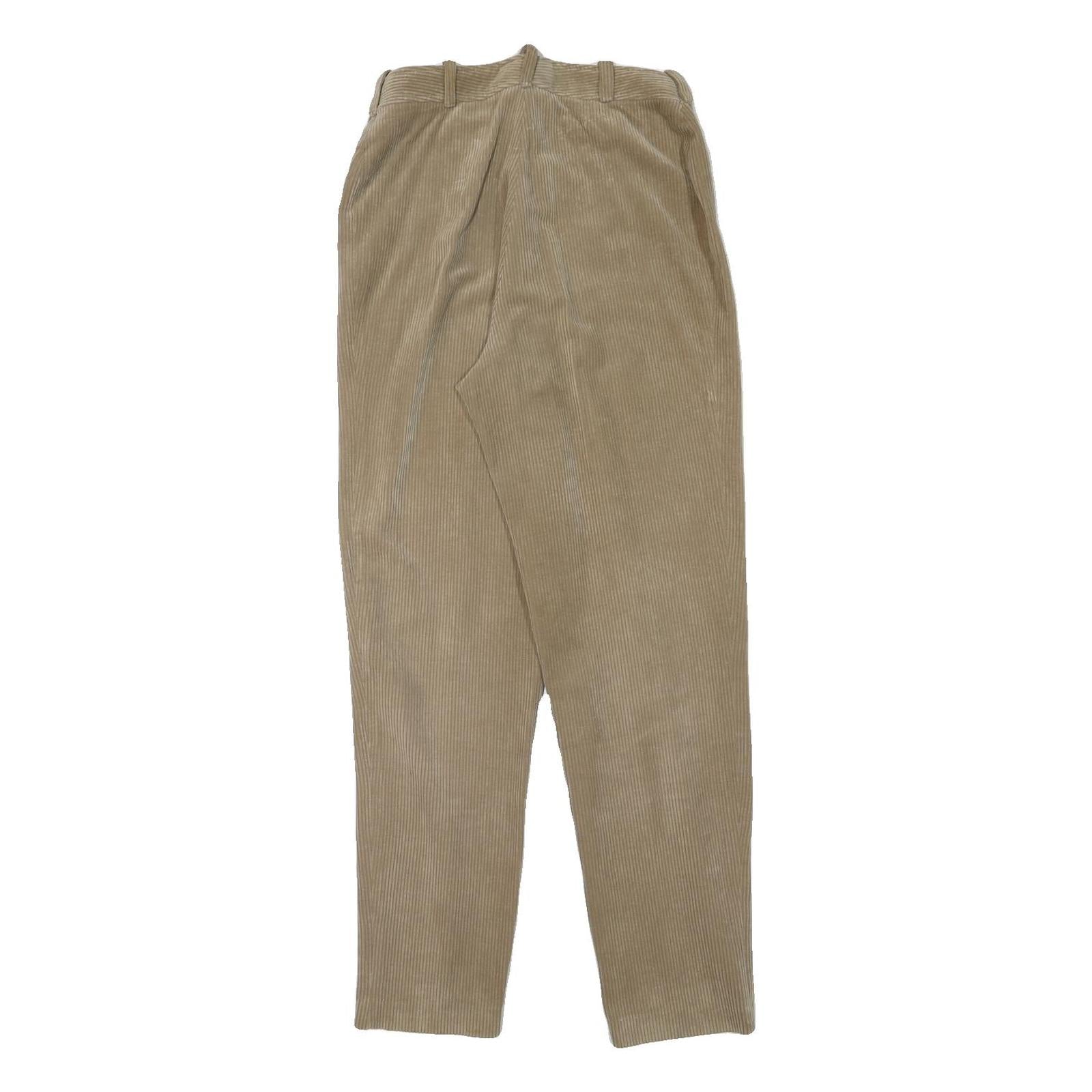 IRIL Womens Slim Beige Cotton Blend Slim Tapered Trousers W27 L31