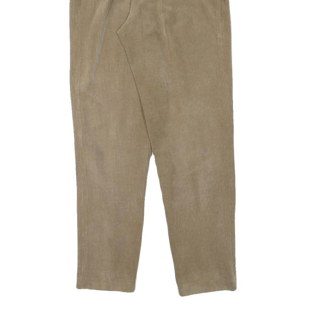 IRIL Womens Slim Beige Cotton Blend Slim Tapered Trousers W27 L31