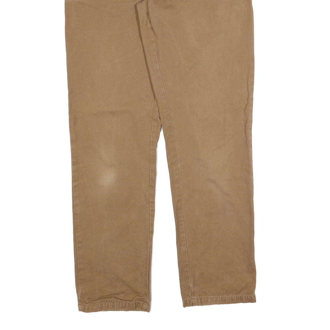 CARHARTT Mens Regular Fit Beige Cotton Blend Zip Trousers W34 L32 Workwear