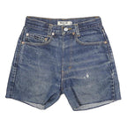 REWORK Womens Denim Blue Shorts M W27 Casual Cotton Classic Fit Distressed