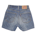 REWORK Womens Denim Blue Shorts M W27 Casual Cotton Classic Fit Distressed