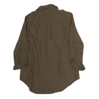 ZARA WOMEN Womens Brown Plain Shirt S Casual Lightweight Button Up