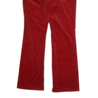 LAUREN RALPH LAUREN Womens Red Cotton Blend Regular Fit Straight Leg Trousers