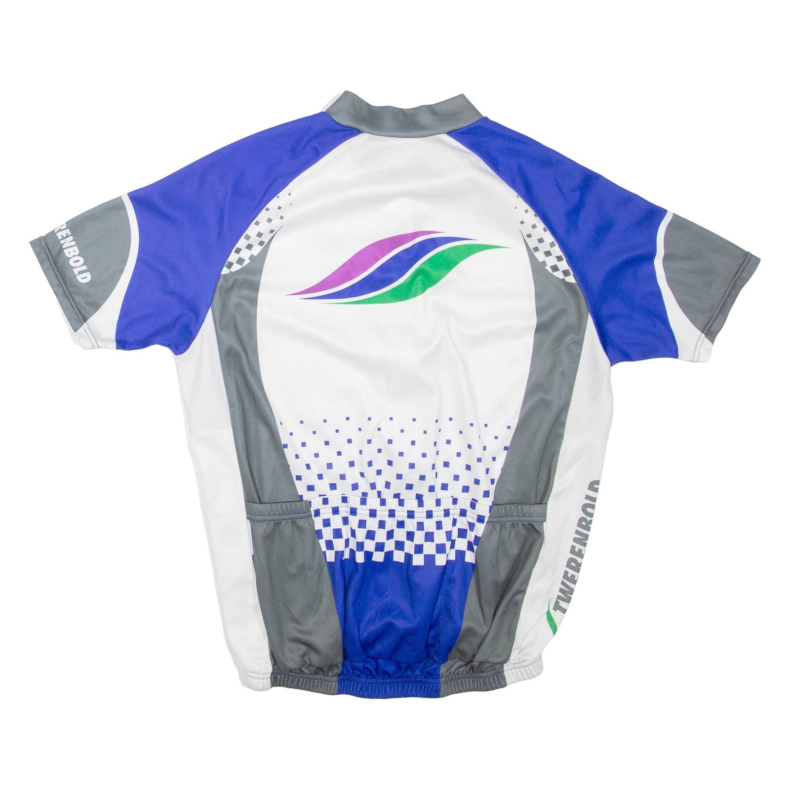 TWERENBOLD Cycling Mens T-Shirt Blue High Neck L