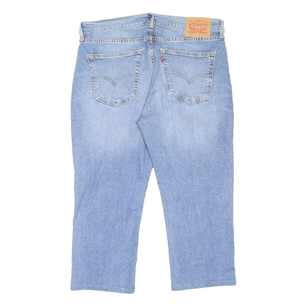 LEVI'S 514 Classic Mens Jeans Blue Regular Straight Denim Medium W38 L24