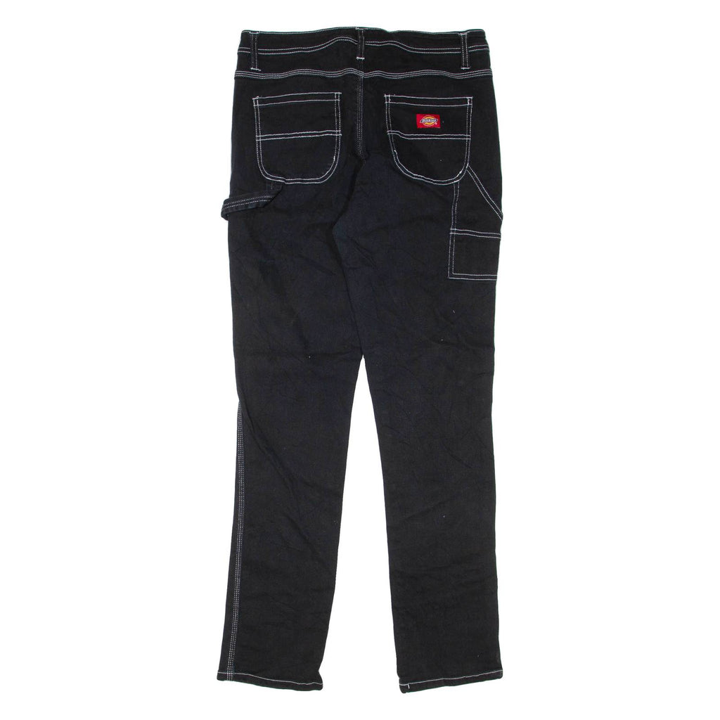 DICKIES Womens Trousers Black Regular Tapered W30 L32