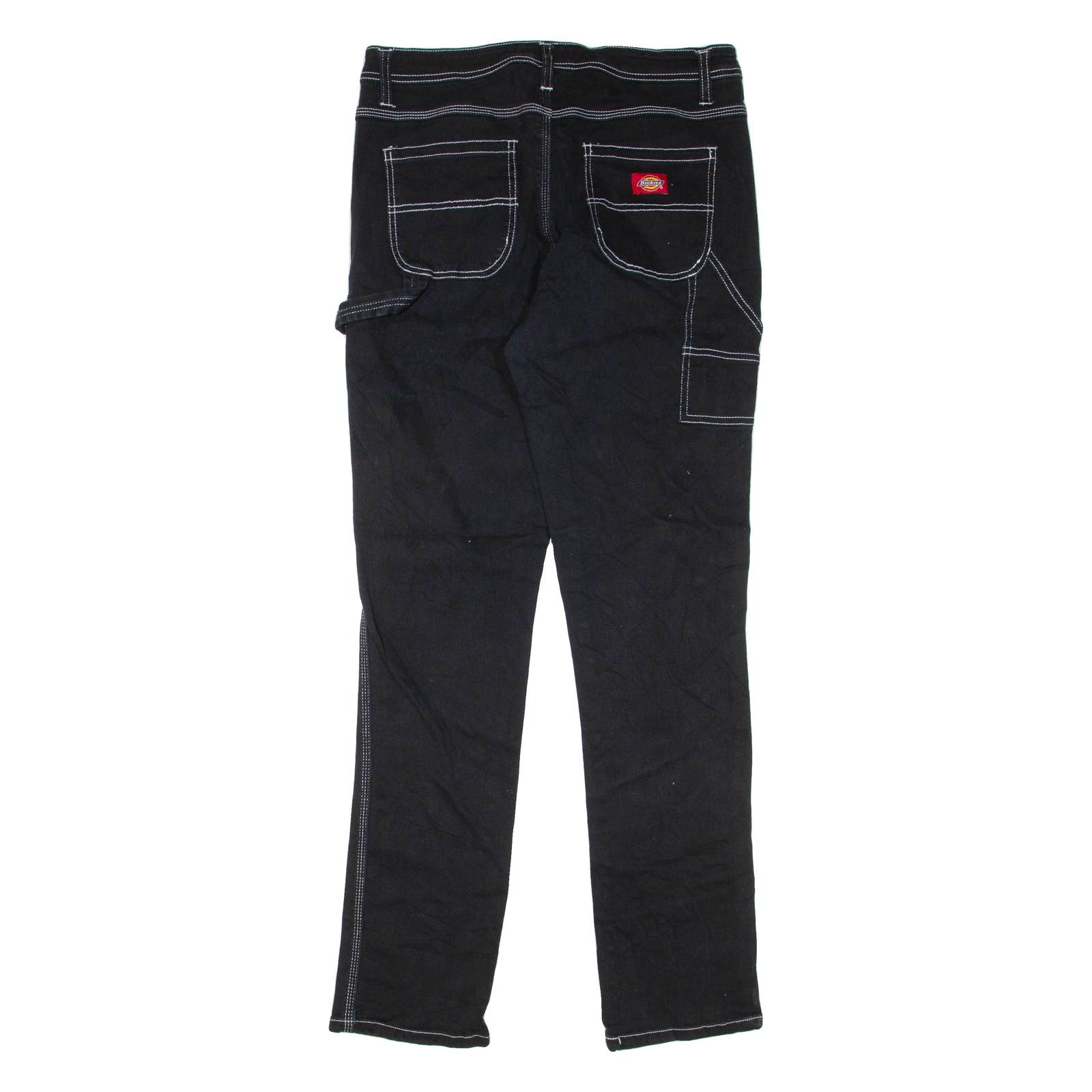 DICKIES Womens Trousers Black Regular Tapered W30 L32