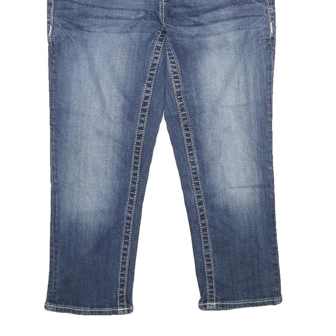 VIGOSS Womens Regular Blue Denim Cotton Blend Jeans W28 L21 Embellished Pockets