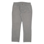 DICKIES Mens Cotton Blend Grey Regular Straight Trousers W36 L30 Casual Workwear