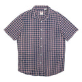 LEVI'S Mens Blue Check Shirt M Casual Cotton Short Sleeve Button Fasten