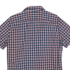 LEVI'S Mens Blue Check Shirt M Casual Cotton Short Sleeve Button Fasten