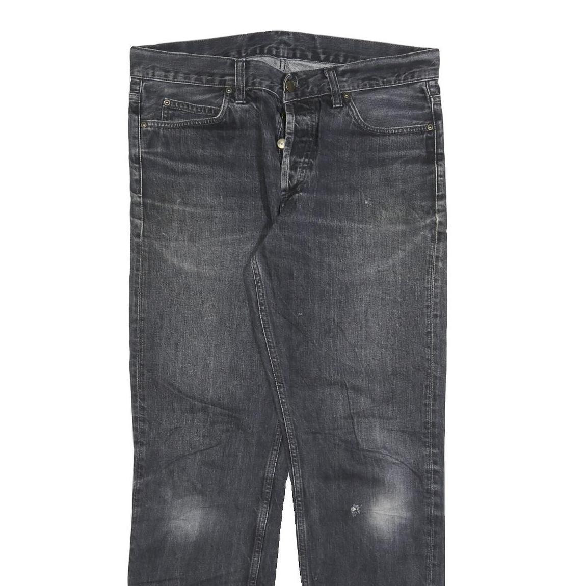 CARHARTT Mens Black Regular Fit Straight Leg Denim Cotton Blend Medium W32 L30