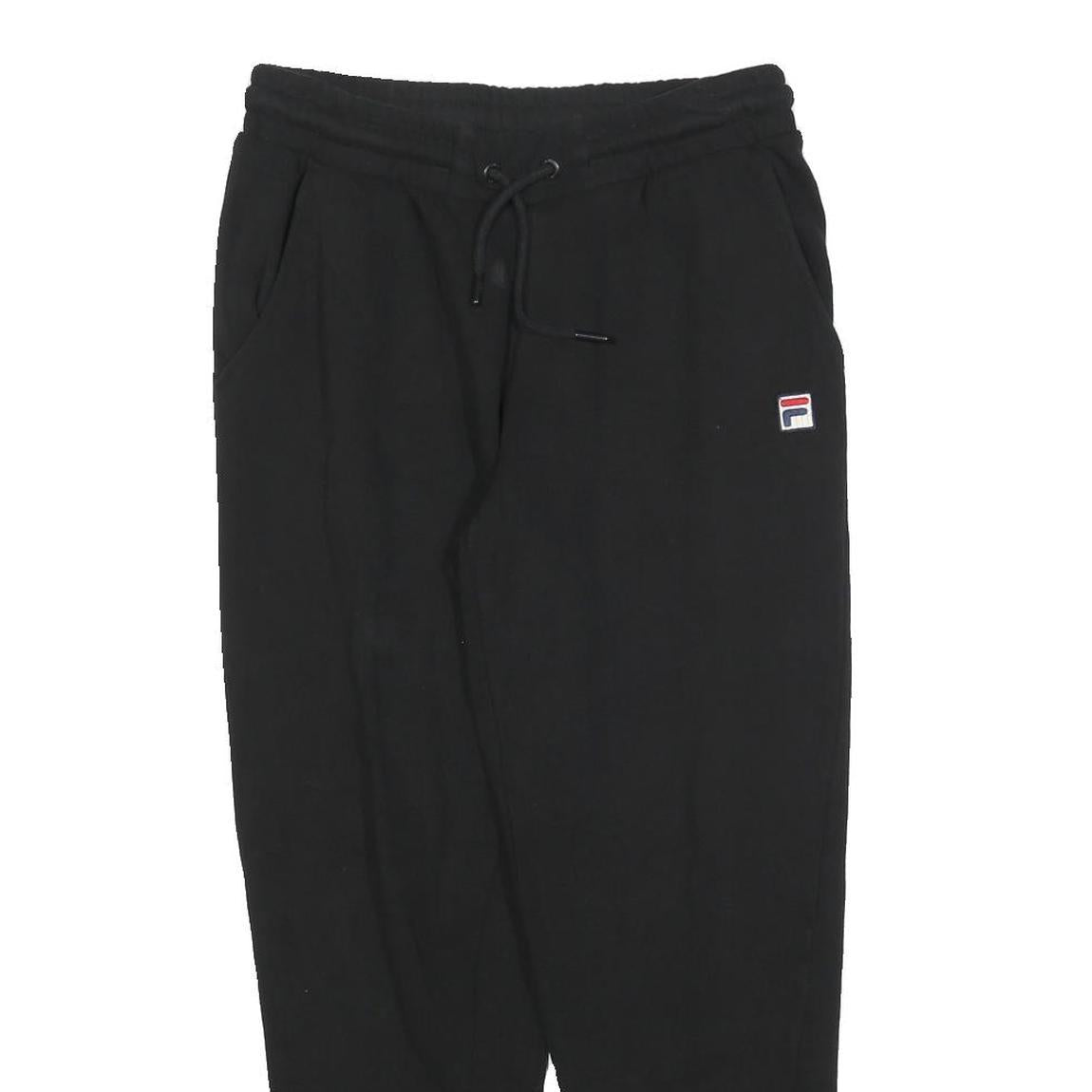 FILA Womens Joggers Black S W28 L27 Cotton Blend Slim Tapered Fit Sweatpants