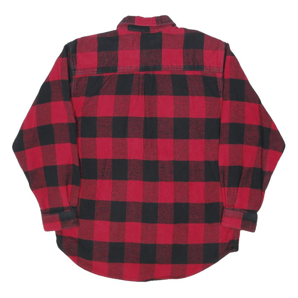 FIELD & STREAM Mens Red & Black Check Shirt M Casual Lumberjack Cotton