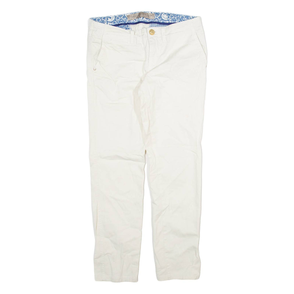 GUESS Womens Trousers White Slim Straight W28 L28