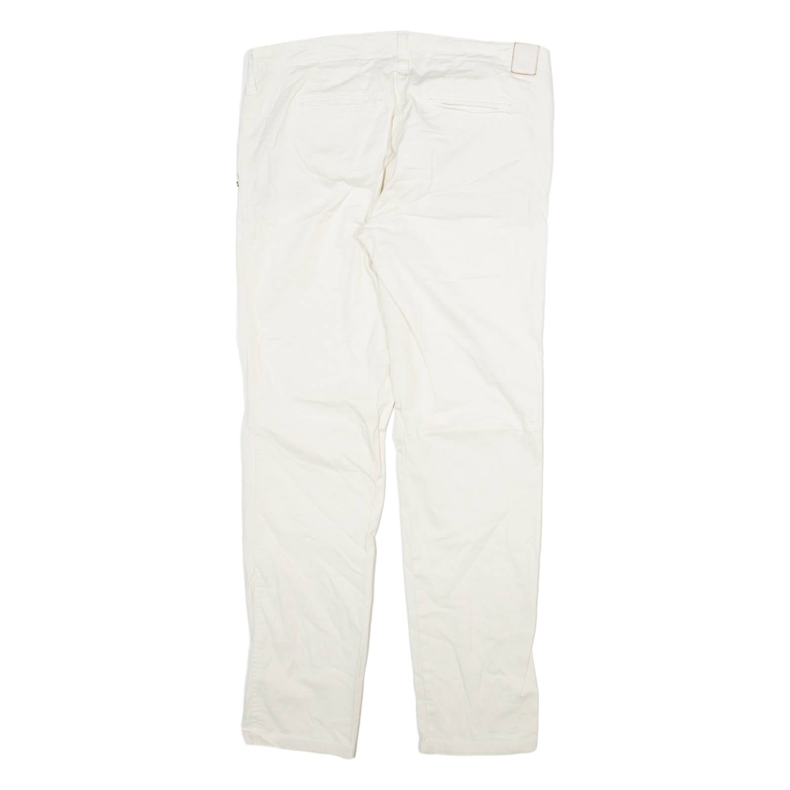 GUESS Womens Trousers White Slim Straight W28 L28