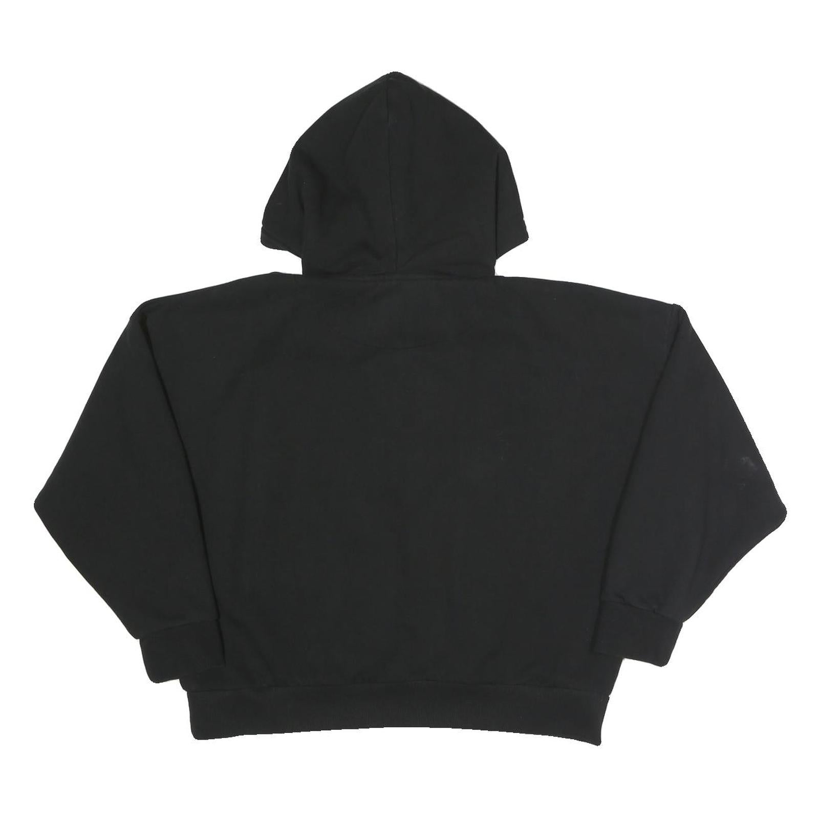 KARL KANI Womens Black Hoodie XS Cotton Blend Pullover Signature Print