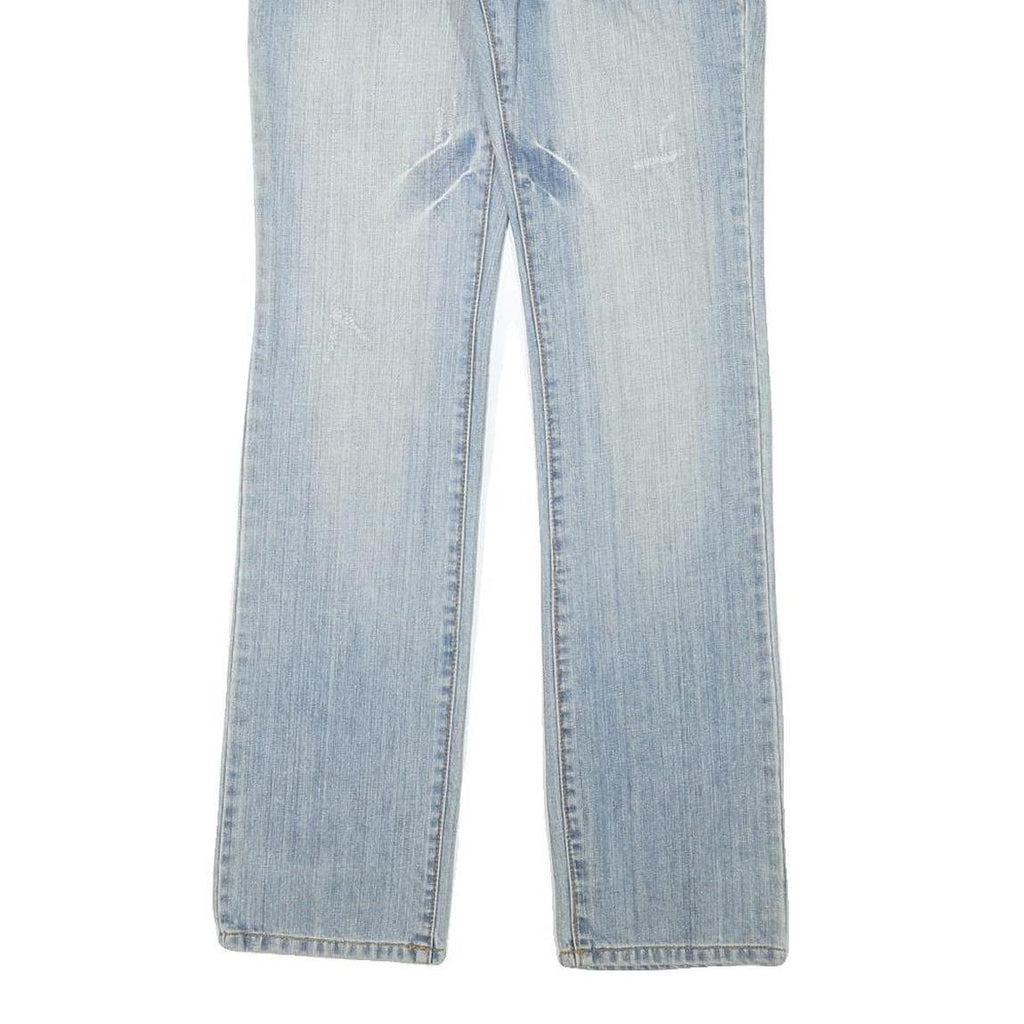 WENDJS Womens Jeans Blue Regular Straight Denim Medium W29 L30 Studded Lace