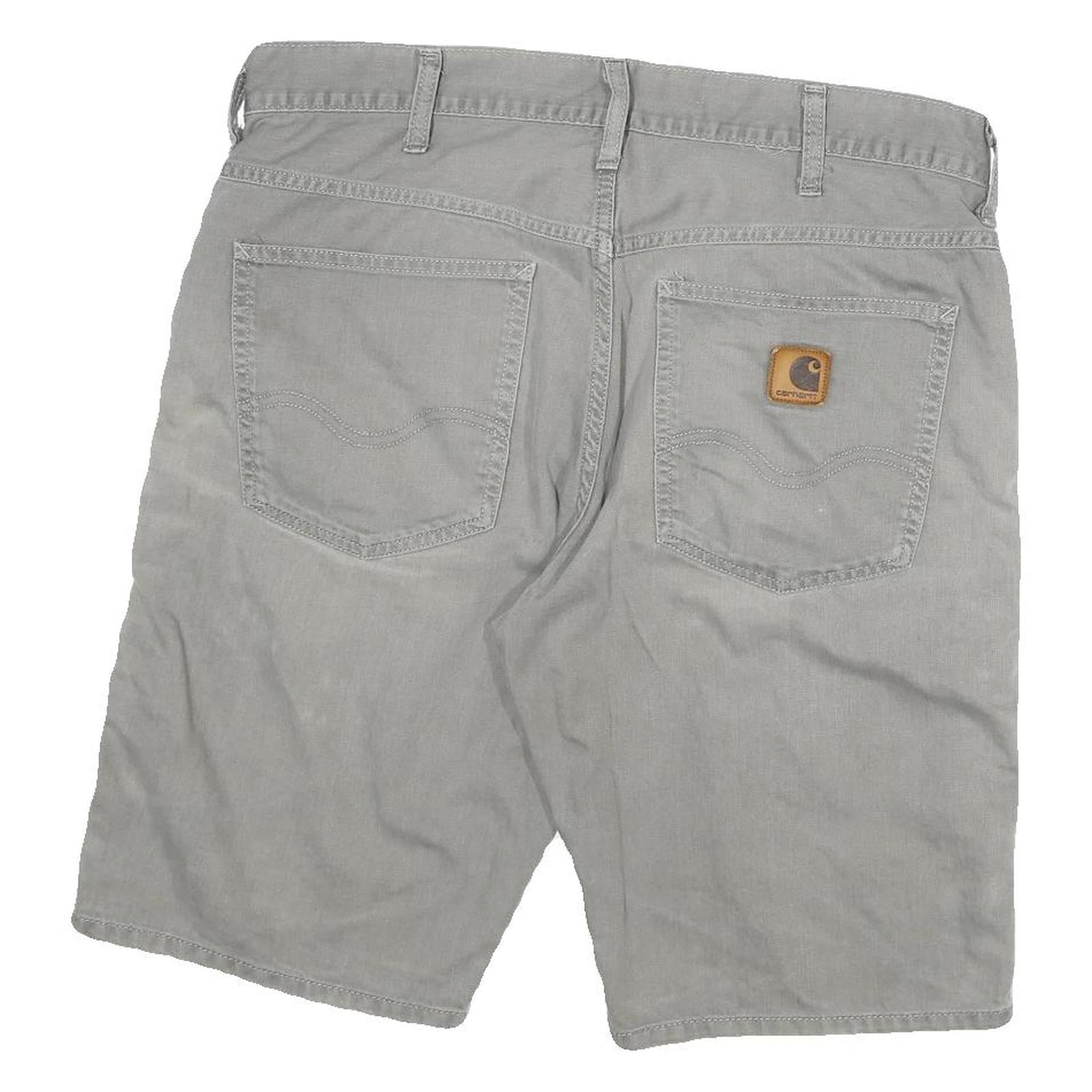 CARHARTT Mens Shorts Grey Casual L W32 Cotton Blend Durable Workwear