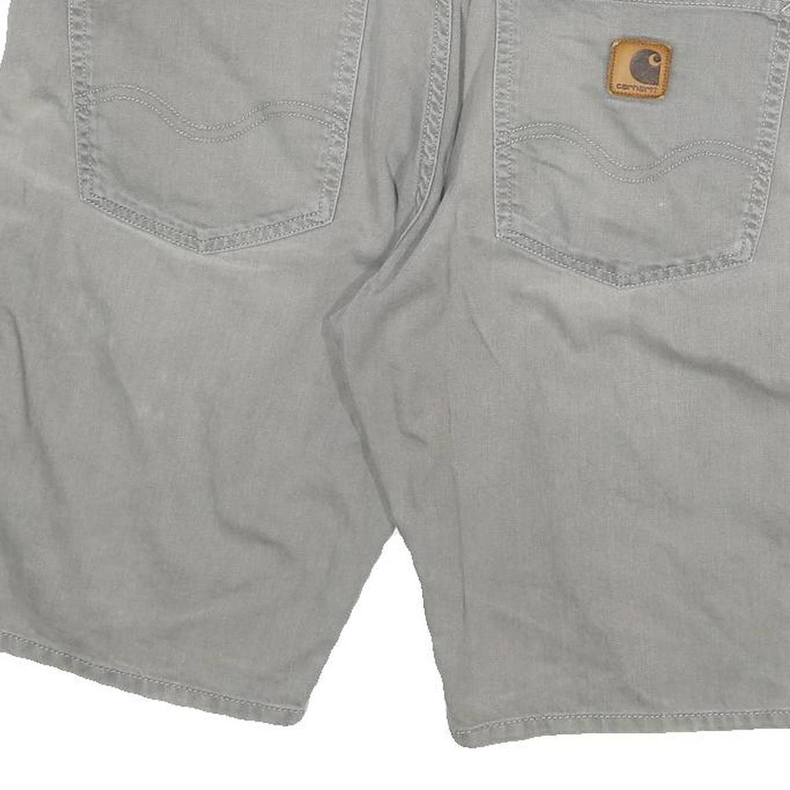 CARHARTT Mens Shorts Grey Casual L W32 Cotton Blend Durable Workwear