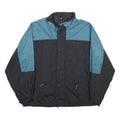 KELSEY TRAIL Mens Blue & Black Nylon Track Jacket XL Zip Pockets Lightweight
