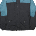 KELSEY TRAIL Mens Blue & Black Nylon Track Jacket XL Zip Pockets Lightweight