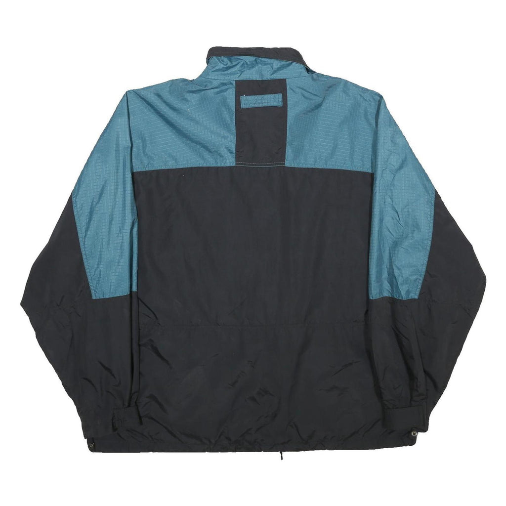 KELSEY TRAIL Mens Blue & Black Nylon Track Jacket XL Zip Pockets Lightweight