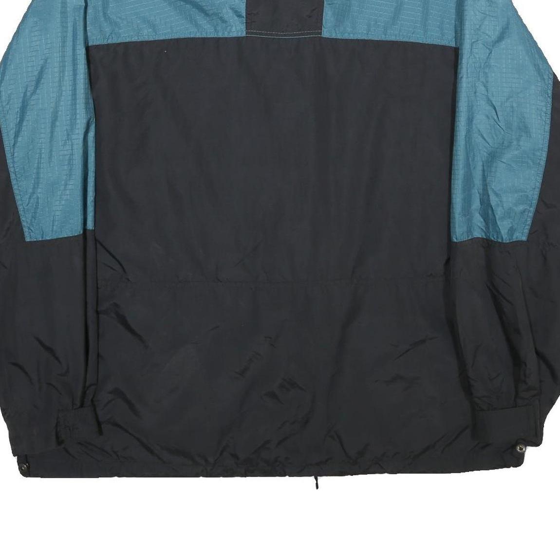 KELSEY TRAIL Mens Blue & Black Nylon Track Jacket XL Zip Pockets Lightweight
