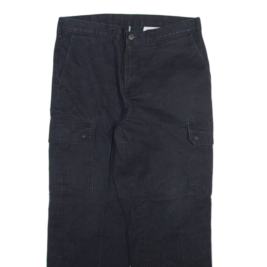 DICKIES Cargo Womens Trousers Black Regular Straight W34 L29