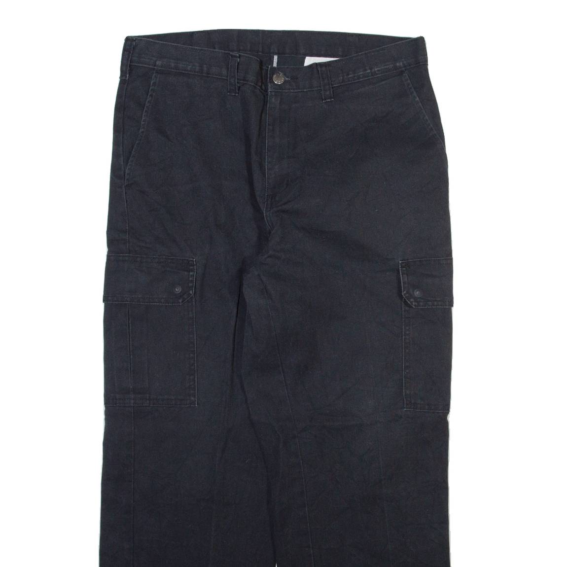 DICKIES Cargo Womens Trousers Black Regular Straight W34 L29