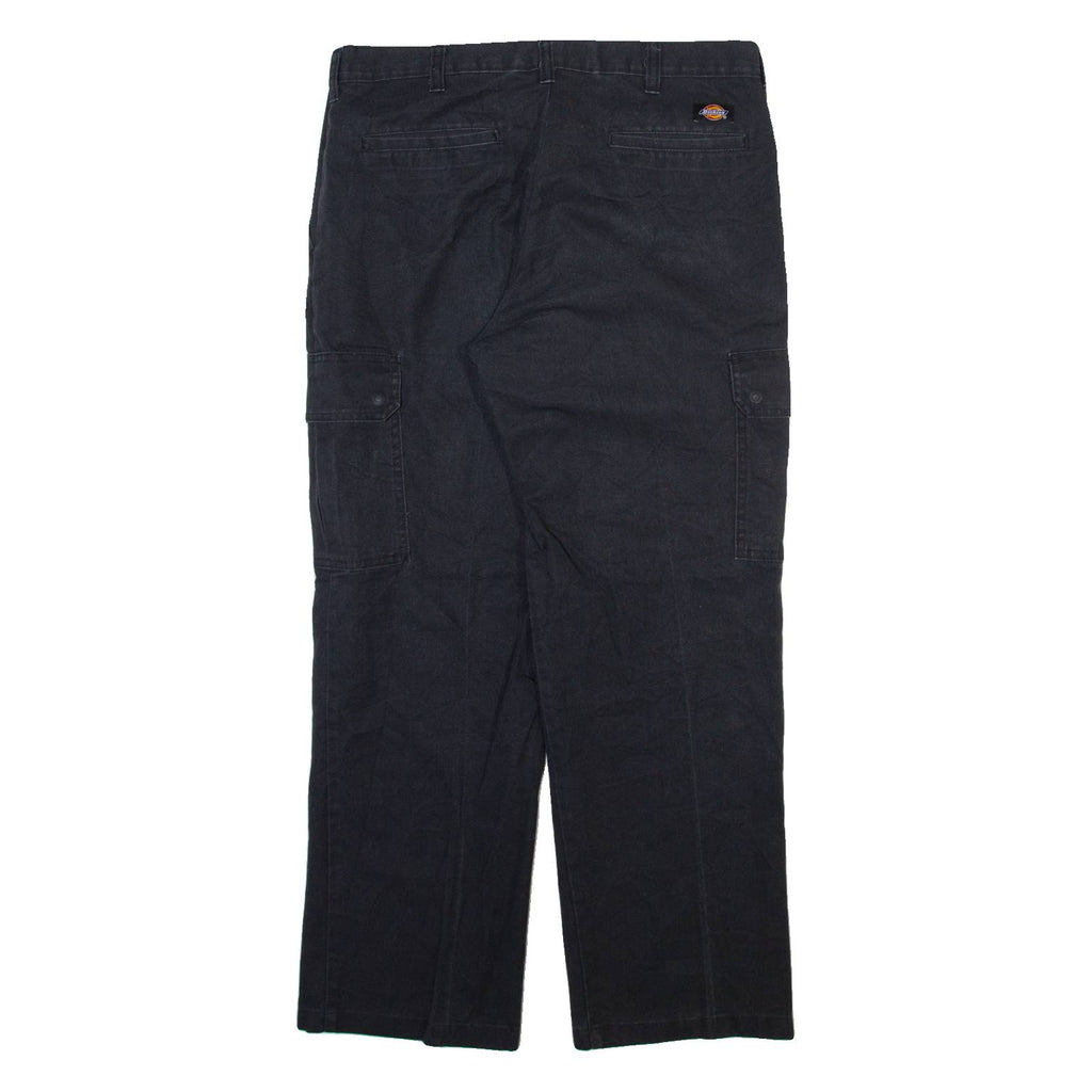 DICKIES Cargo Womens Trousers Black Regular Straight W34 L29