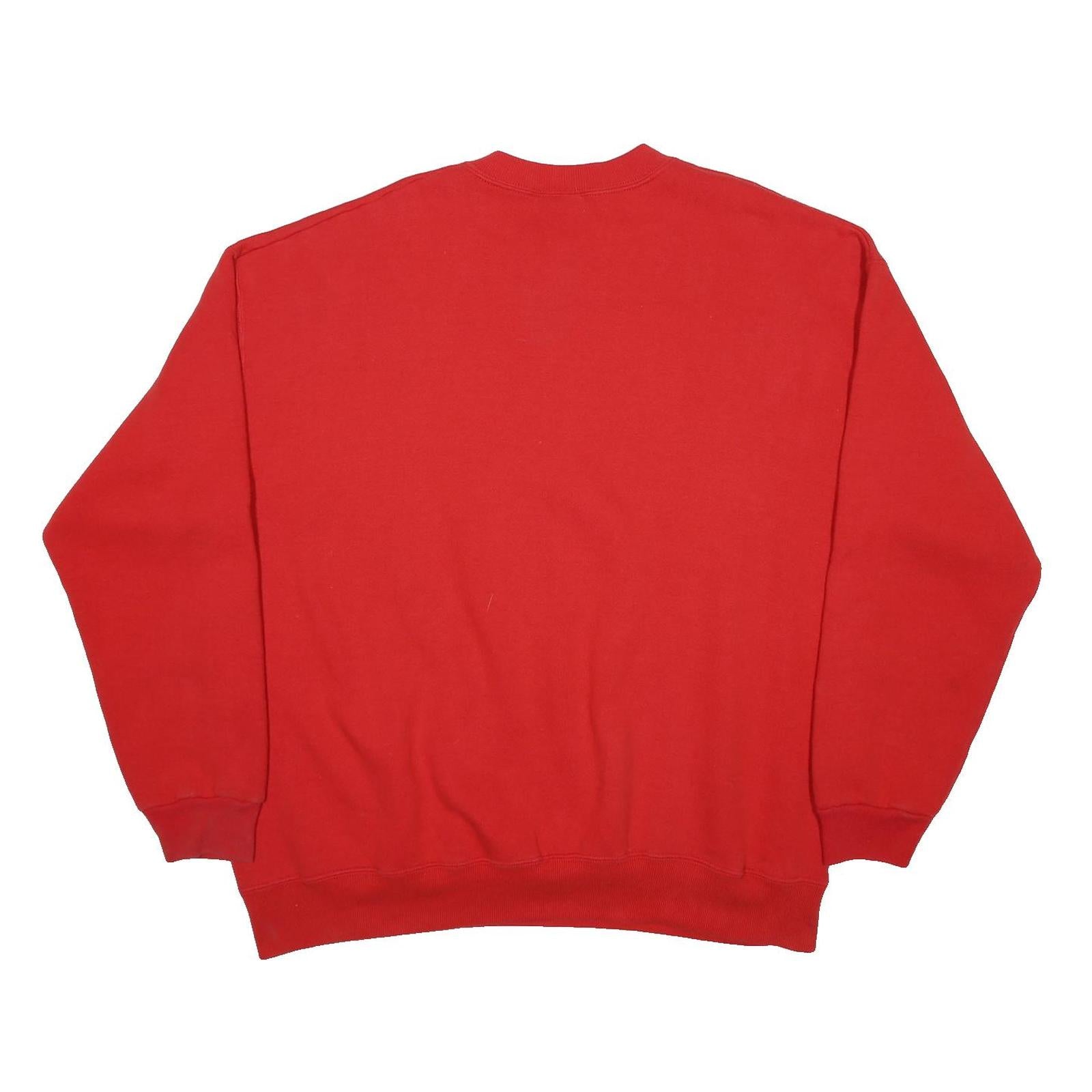 LEE Mens Red Fresno State Crew Neck XL Bulldogs Graphic Sweatshirt