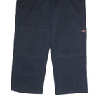 DICKIES Mens Polyester Blend Navy Regular Straight Trousers W40 L30 Workwear