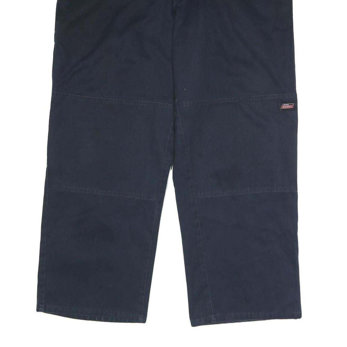 DICKIES Mens Polyester Blend Navy Regular Straight Trousers W40 L30 Workwear