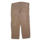 DICKIES Mens Jeans Brown Regular Straight Denim Medium W42 L30 Workwear Utility