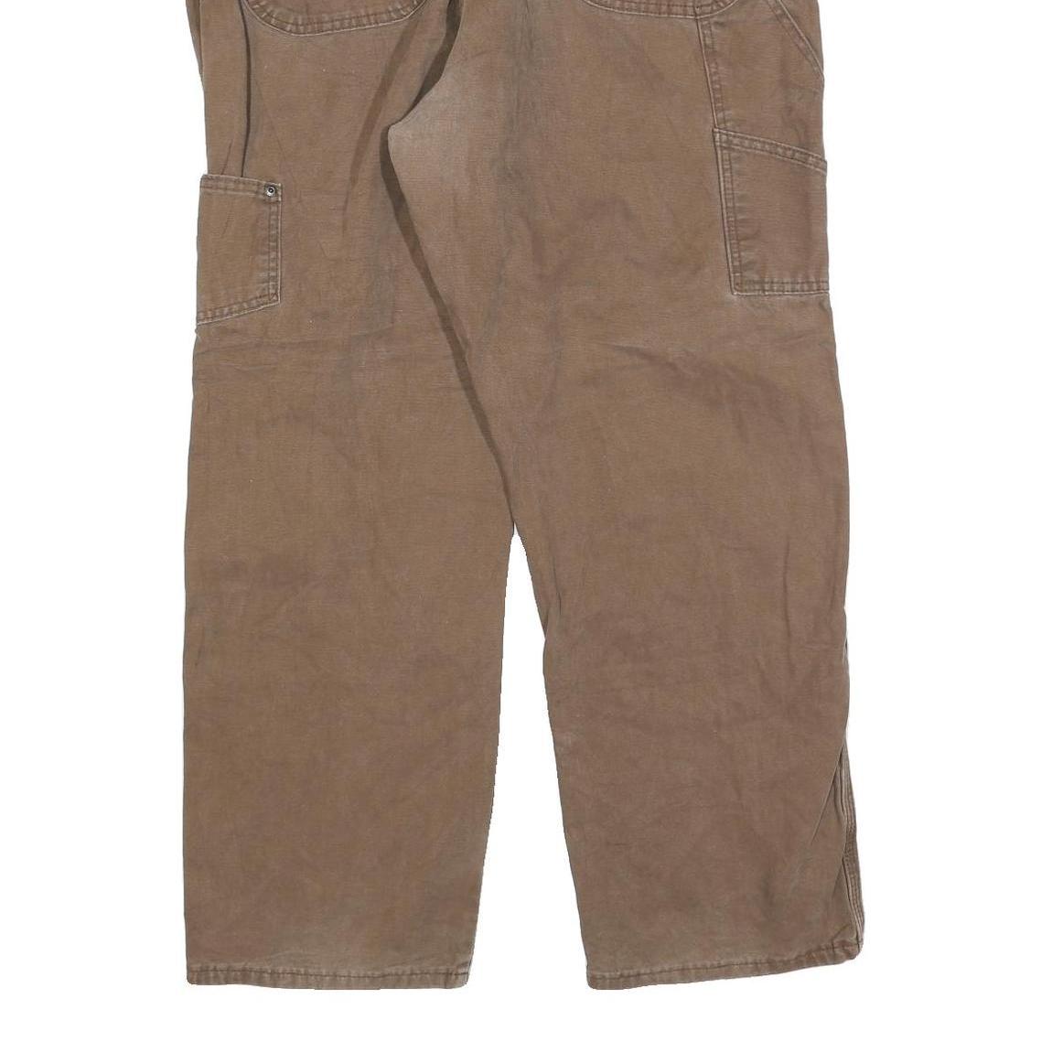 DICKIES Mens Jeans Brown Regular Straight Denim Medium W42 L30 Workwear Utility