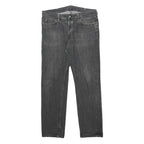 CARHARTT Mens Jeans Black Regular Straight Denim W36 L32 Workwear Button