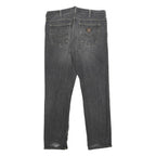 CARHARTT Mens Jeans Black Regular Straight Denim W36 L32 Workwear Button