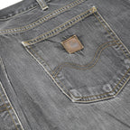 CARHARTT Mens Jeans Black Regular Straight Denim W36 L32 Workwear Button