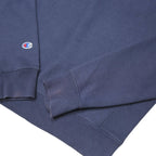 CHAMPION Mens Navy Blue Cotton Blend Crew Neck S Logo Sweatshirt Pullover