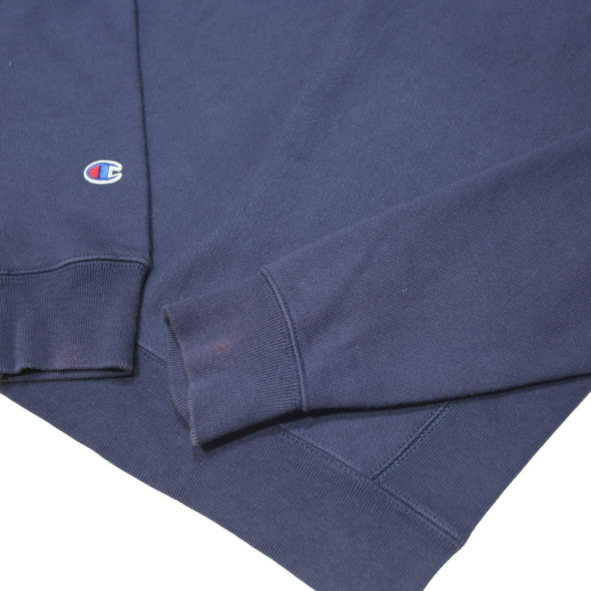 CHAMPION Mens Navy Blue Cotton Blend Crew Neck S Logo Sweatshirt Pullover