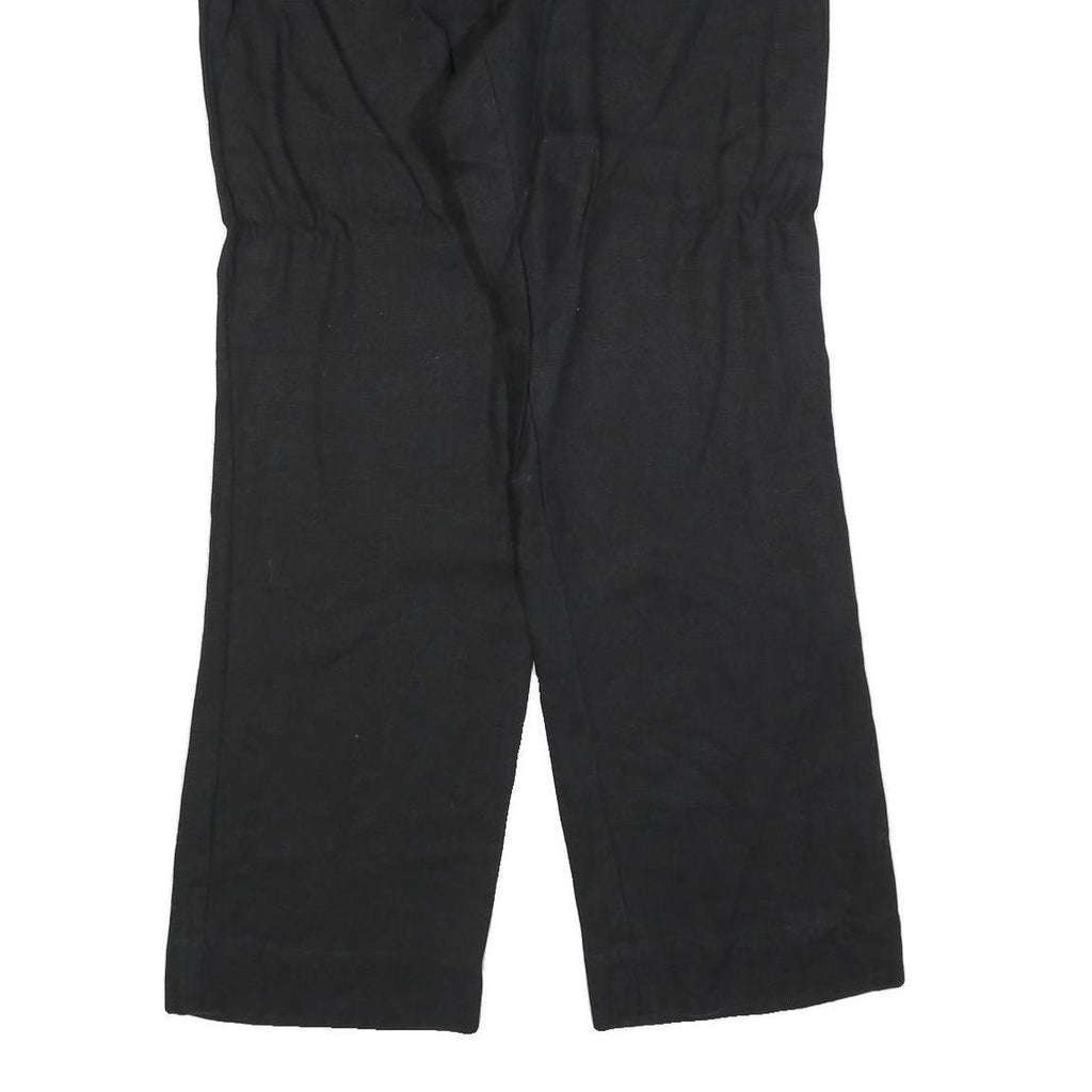 CHARTER CLUB Womens Linen Black Classic Straight Trousers W34 L32 Formal Work