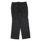 CHARTER CLUB Womens Linen Black Classic Straight Trousers W34 L32 Formal Work
