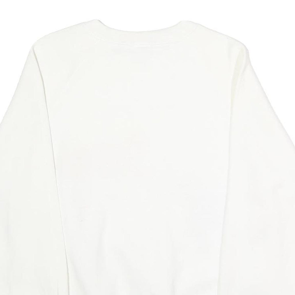 FRUIT OF THE LOOM Mens White Elephant & Tiger Graphic Crew Neck M Cotton