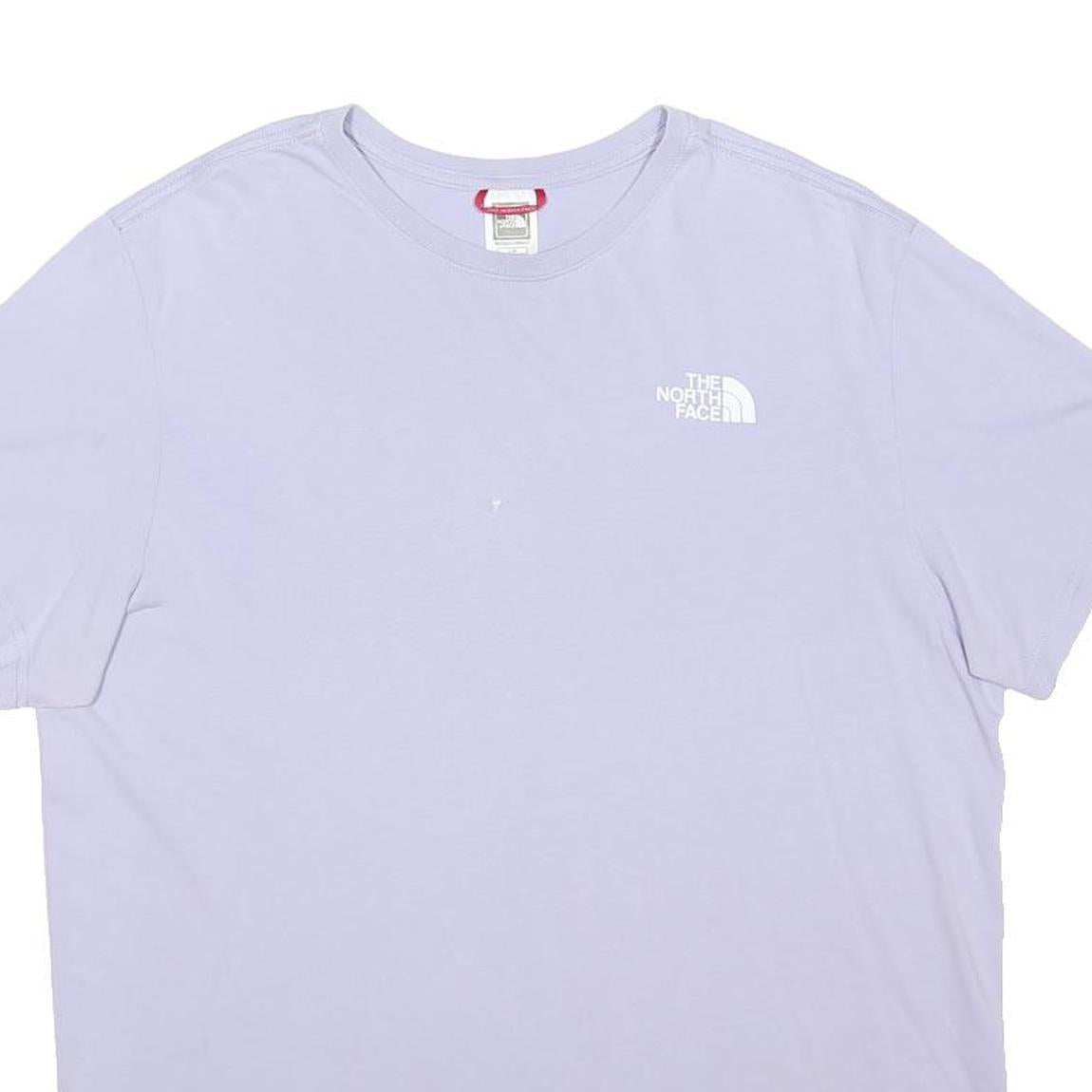 THE NORTH FACE Womens Lilac White Logo Graphic T-Shirt L Short Sleeve Crew Neck
