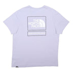 THE NORTH FACE Womens Lilac White Logo Graphic T-Shirt L Short Sleeve Crew Neck