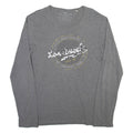 GUESS Womens T-Shirt Grey Long Sleeve XL
