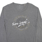 GUESS Womens T-Shirt Grey Long Sleeve XL