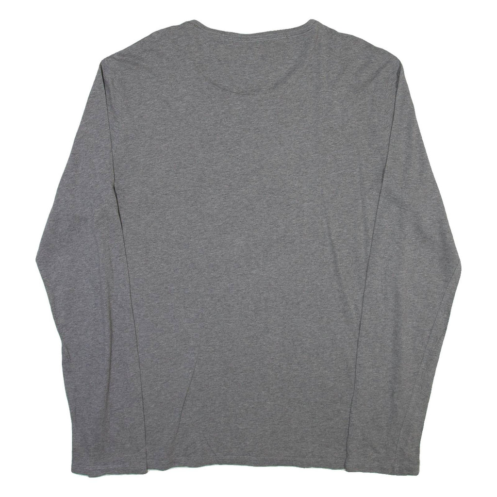 GUESS Womens T-Shirt Grey Long Sleeve XL